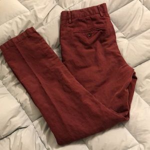 Banana Republic Burgundy Linen Blend Pants, 33x34